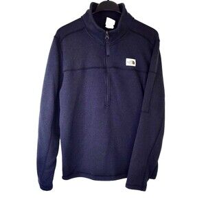 The North Face Men's L Black 1/4 Zip Fleece Pullover Shirt Lightweight Outdoor